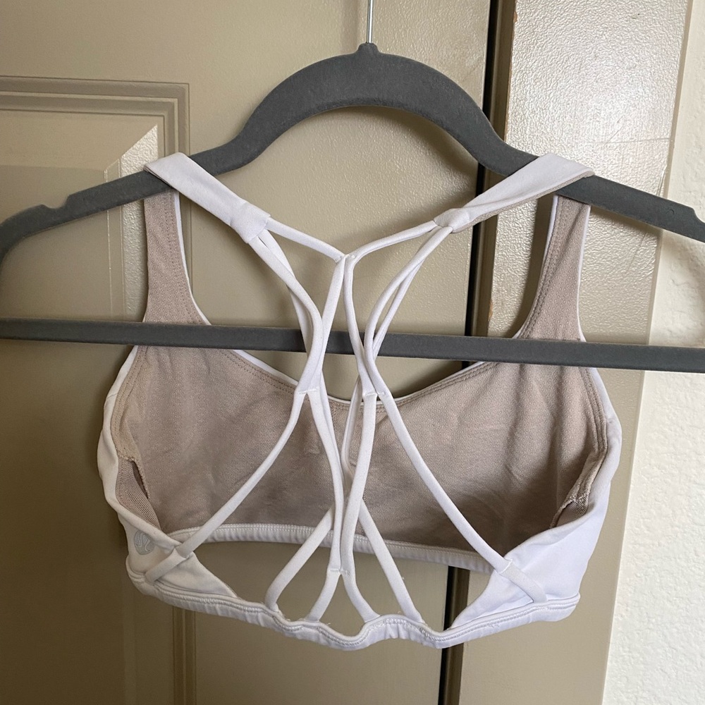 Size 4 Lululemon sports bra - white